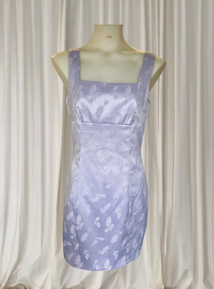 Rockmans Design for Evening Dress - Lavender Floral Jacquard Size 10 - Image 1