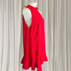 SABA Dharma Mini Tank Dress - Vibrant Red Ruffled Hem - Image 2