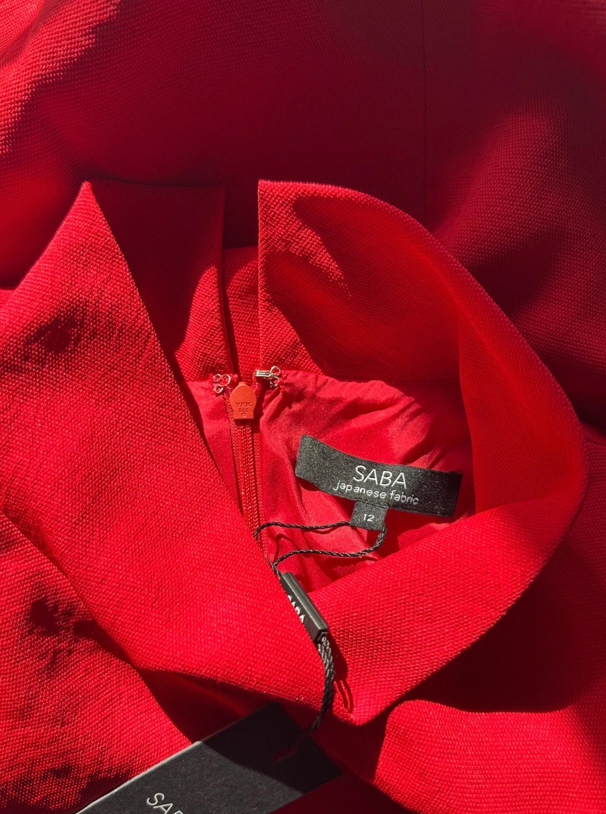 SABA Dharma Mini Tank Dress - Vibrant Red Ruffled Hem - Image 6