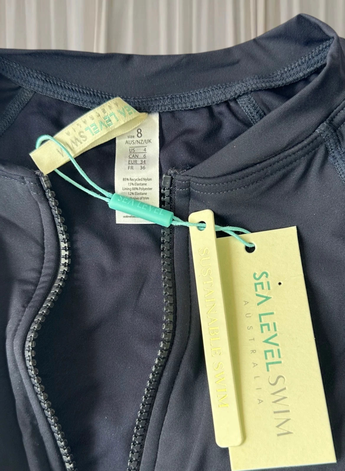 Sea Level Swim Essentials Short Sleeve Multifit One Piece - Sustainable Night Sky Swimsuit - Image 3