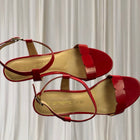 Simona Ricci Red Patent Heels - Size 10 Classic Glossy Pumps - Image 4