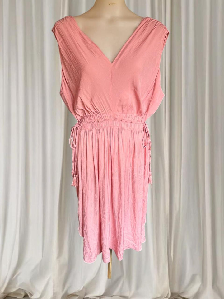 T-Tahari Pink Drawstring Midi Dress. Brand New With Tags. RRP $128