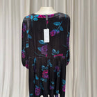 Taking Shape Floral Velvet Dress - Golden Elixir Black Midi - Image 5