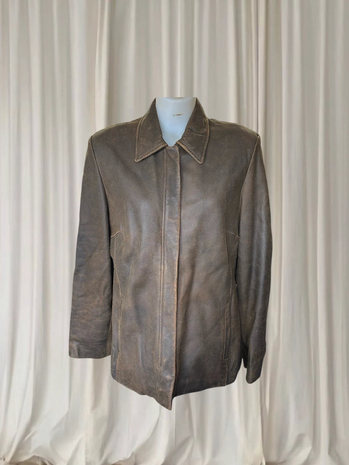 The Leather Connection Brown Leather Motorcycle Jacket - Hand Crafted Australian Quality - Image 2
