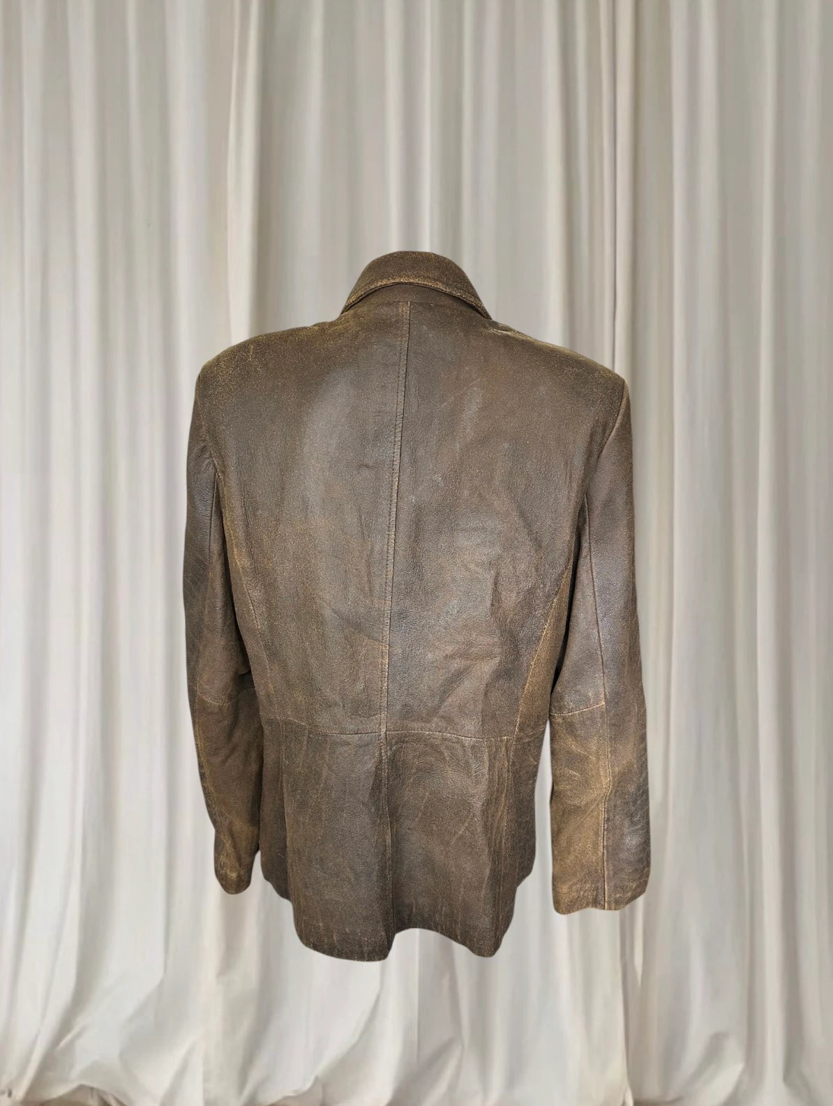 The Leather Connection Brown Leather Motorcycle Jacket - Hand Crafted Australian Quality - Image 4