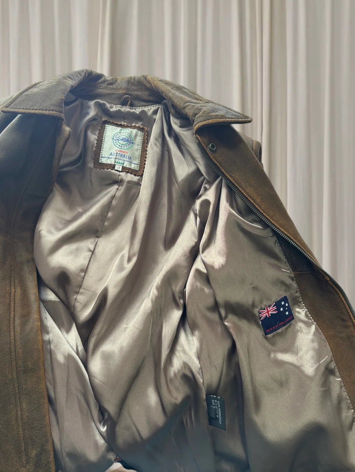 The Leather Connection Brown Leather Motorcycle Jacket - Hand Crafted Australian Quality - Image 6