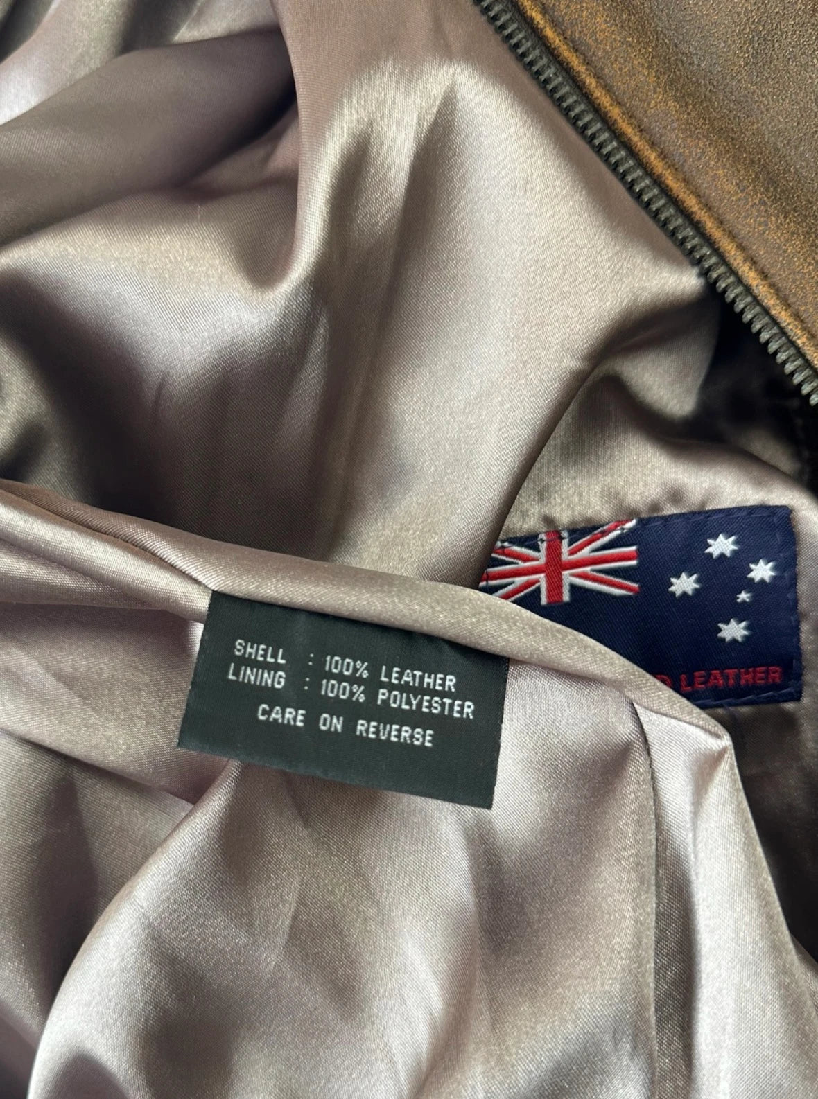 The Leather Connection Brown Leather Motorcycle Jacket - Hand Crafted Australian Quality - Image 8