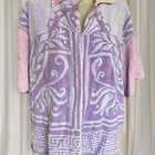 The Sun Club Cotton Beach Purple Reign Terry Towel Robe Jacket BNWT