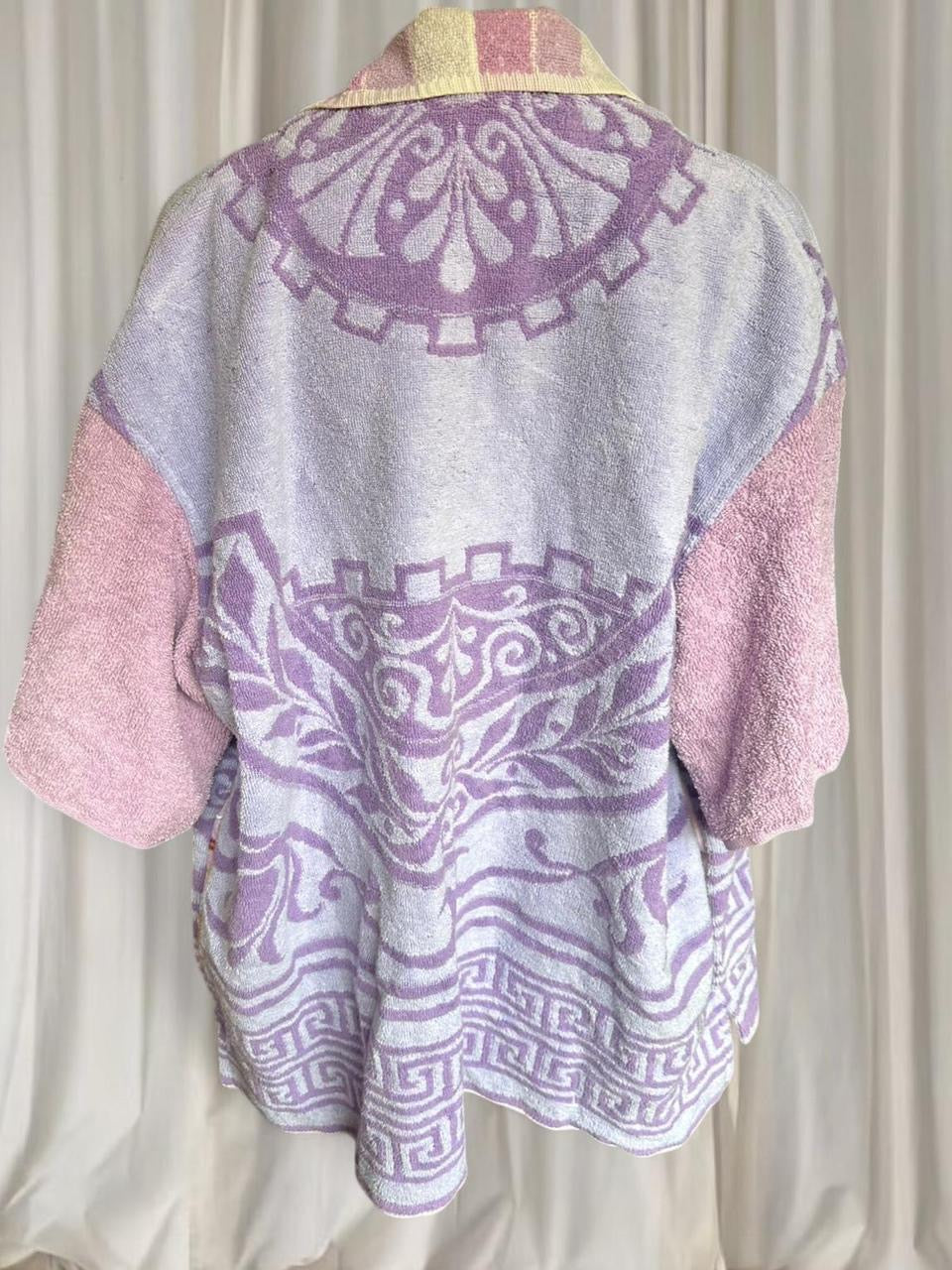 The Sun Club Cotton Beach Purple Reign Terry Towel Robe Jacket BNWT