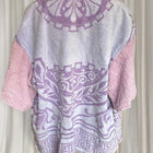 The Sun Club Cotton Beach Purple Reign Terry Towel Robe Jacket BNWT
