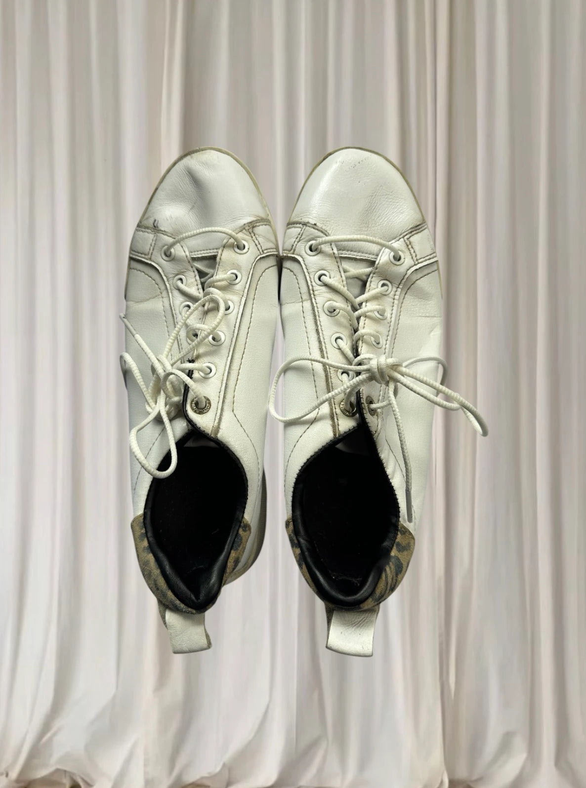 Tommy Hilfiger Branded Leo Print Sneakers - White Casual Women's Shoes - Image 2