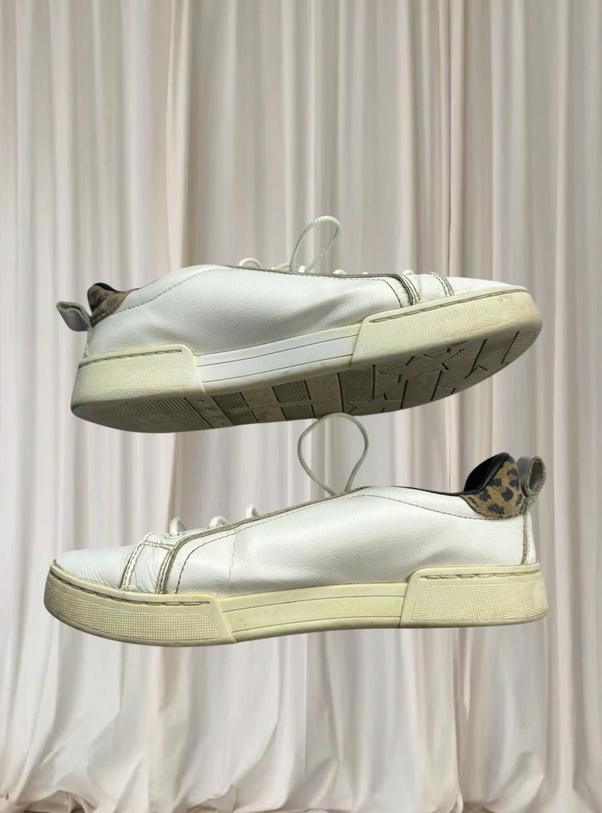 Tommy Hilfiger Branded Leo Print Sneakers - White Casual Women's Shoes - Image 5