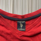 U.S. Polo Assn. V-Neck T-Shirt - Men's Classic Red Cotton Tee Size XL - Image 6