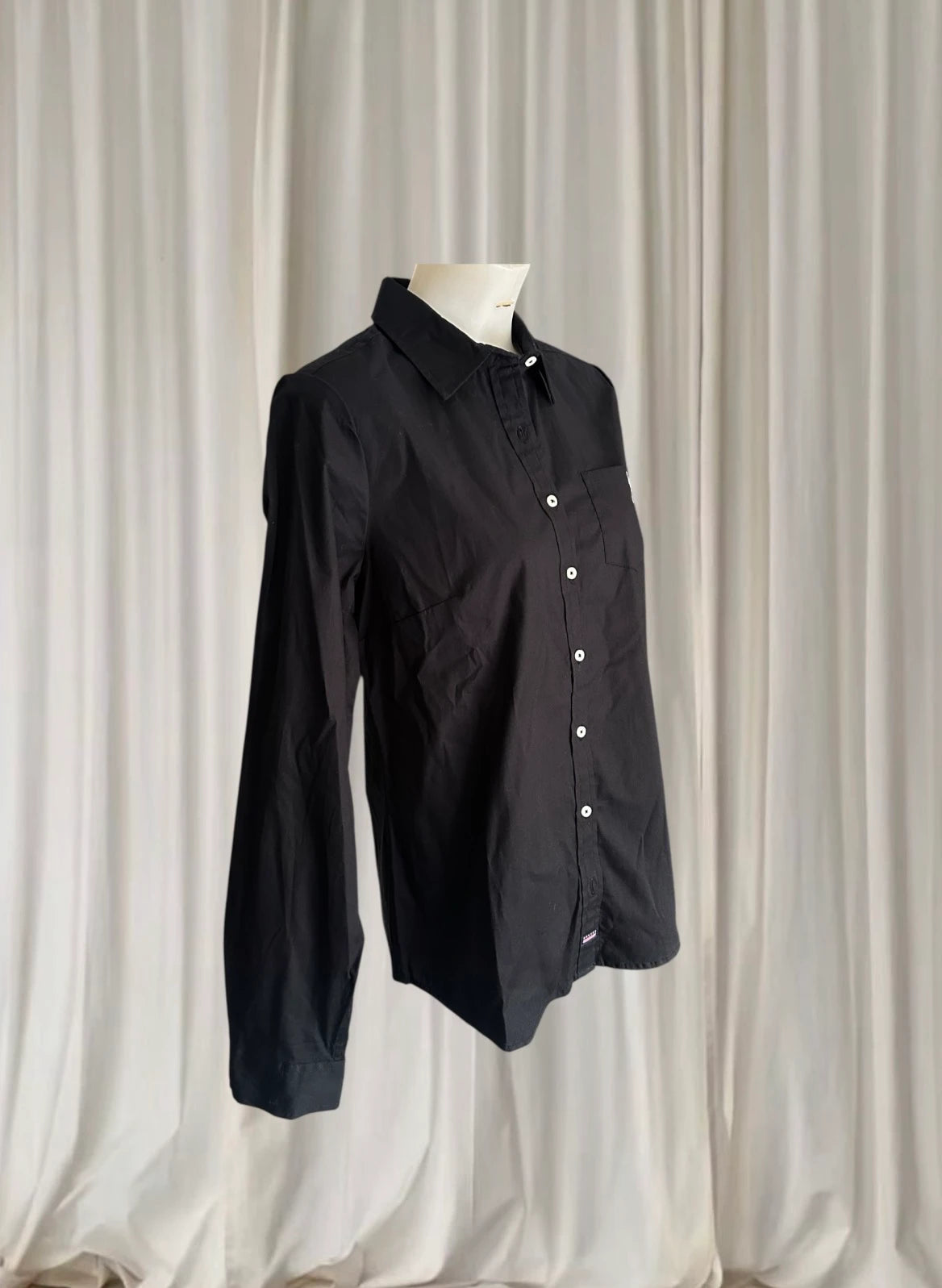 U.S. Polo Assn. Men's Long Sleeve Button-Up Shirt - Classic Black Stretch Fit - Image 4