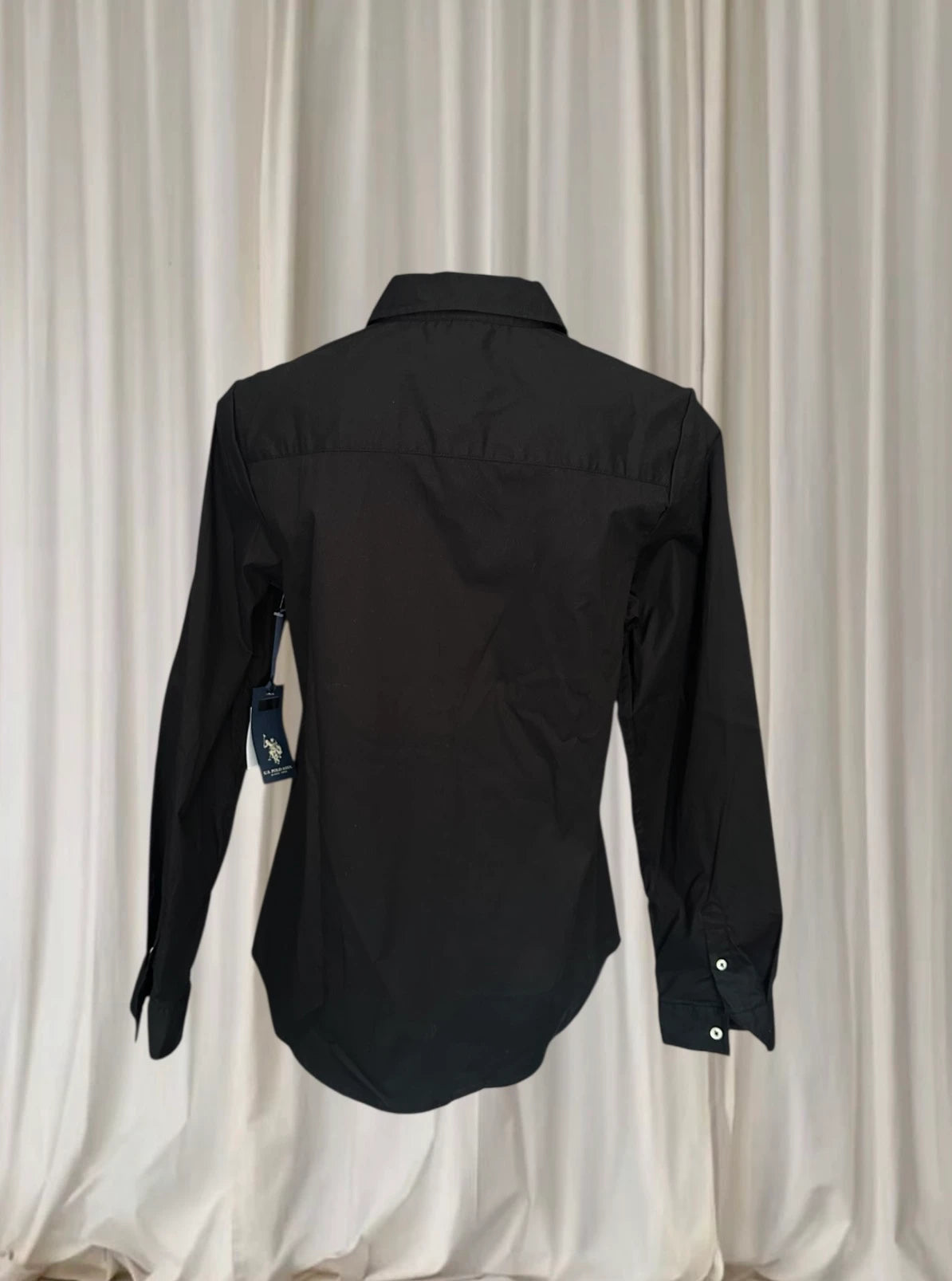 U.S. Polo Assn. Men's Long Sleeve Button-Up Shirt - Classic Black Stretch Fit - Image 6