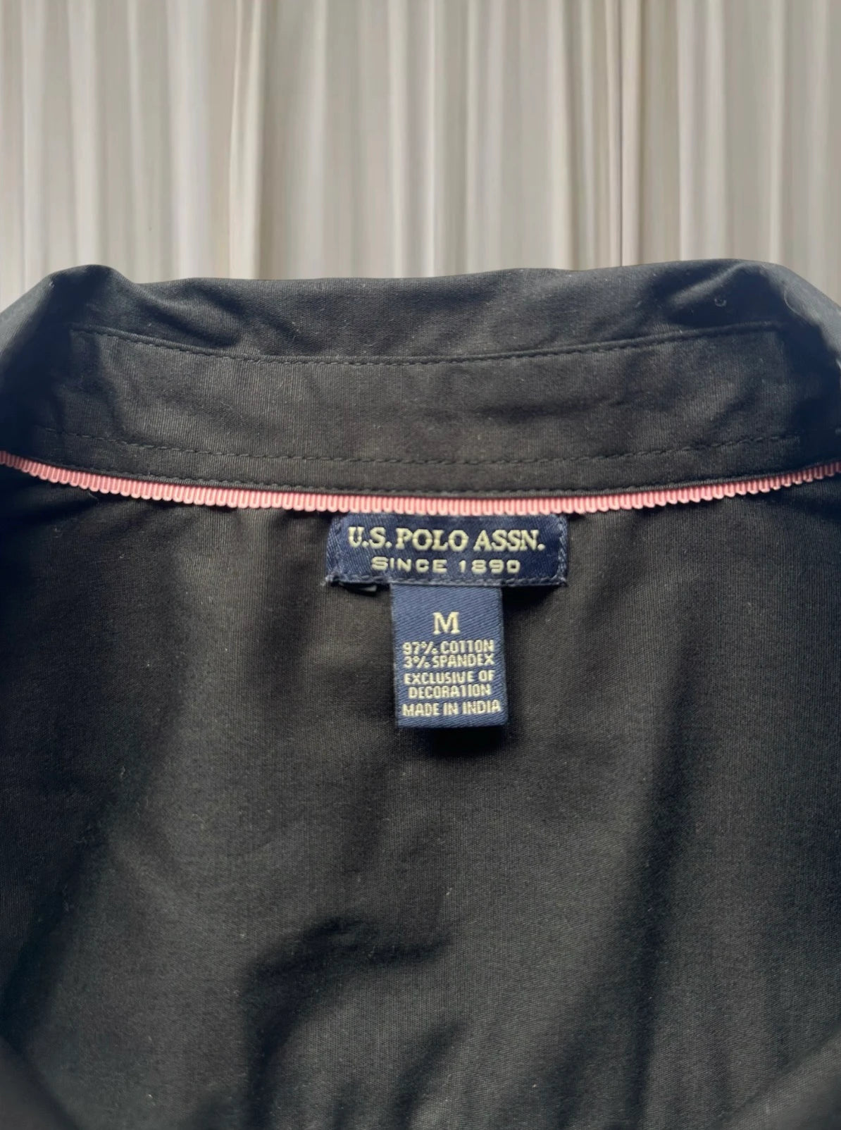 U.S. Polo Assn. Men's Long Sleeve Button-Up Shirt - Classic Black Stretch Fit - Image 7