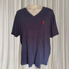 U.S. Polo Assn. V-Neck T-Shirt - Classic Navy Blue Cotton Tee - Image 1