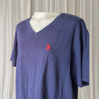 U.S. Polo Assn. V-Neck T-Shirt - Classic Navy Blue Cotton Tee - Image 3