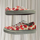 Vans Heart Print Sneakers - Cream and Red Low Top - Image 5
