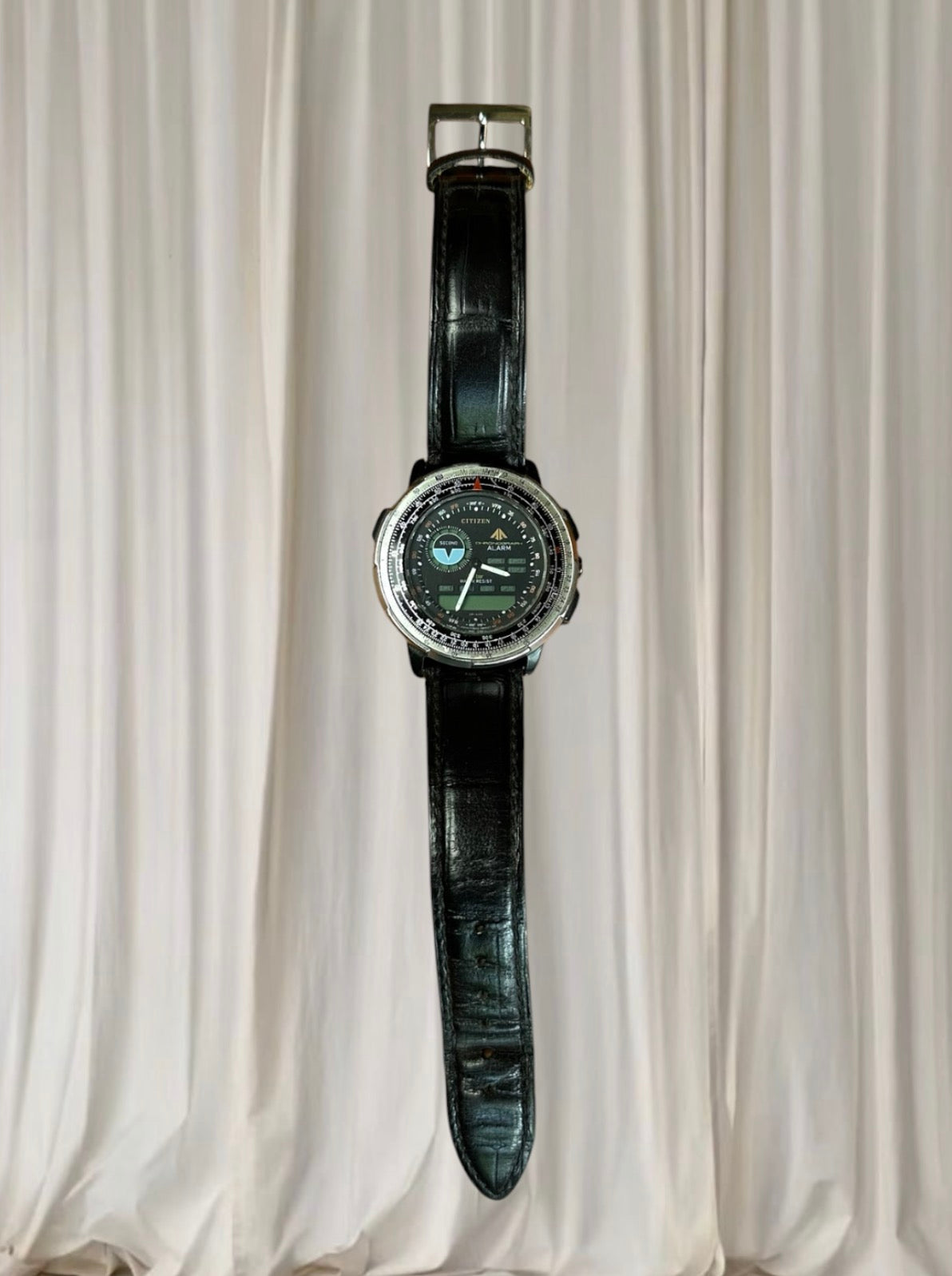 RARE Vintage Citizen Wingman Ana-Digi Chronograph Pilot Watch 8945 Japan
