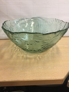 Recycled green glass bowl