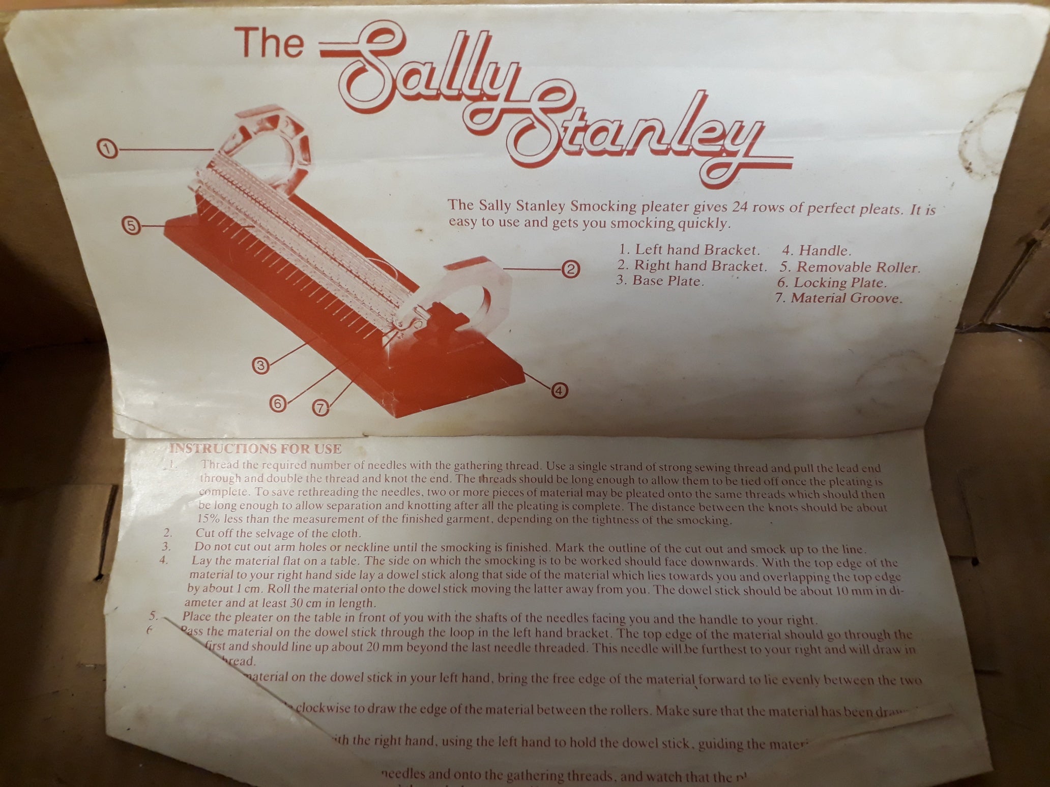 Sally Stanley Smocking Pleater – Neighbours Aid