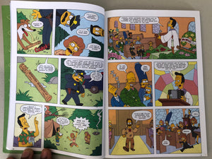 Rare collector’s edition of the ‘Simpsons Comics Simpsorama’. The plot follows the unearthing of a time capsule. Unbeknown to the Simpson family the Planet Express crew travel through time to stop their family from destroying the future. None stop laughter will make this rare collectable worth having on your shelf. 